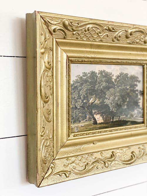 Don't have wall space to display large frames but can't pass them up when you find them? Learn how to make small frames from one large frame.