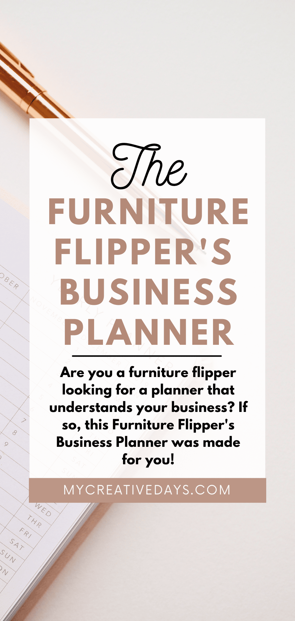 Are you a furniture flipper looking for a planner that understands your business? If so, this Furniture Flipper's Business Planner was made for you.