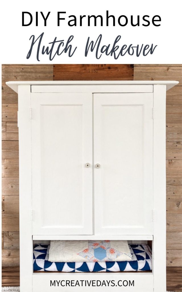 Revamp an old hutch with this DIY farmhouse hutch makeover! Learn the step-by-step tutorial it took to make this hutch beautiful again.