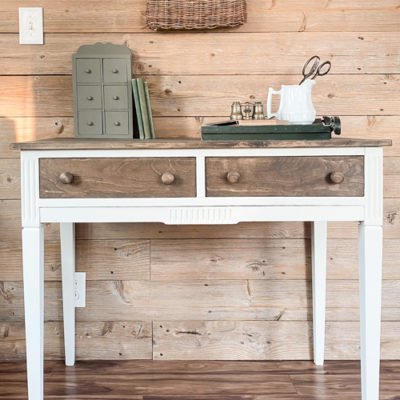 Easy DIY Desk Makeover With Paint & Stain