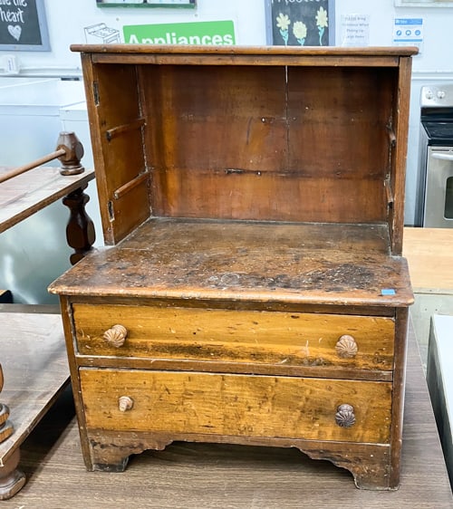 Repurposed Antique Child’s Kitchen