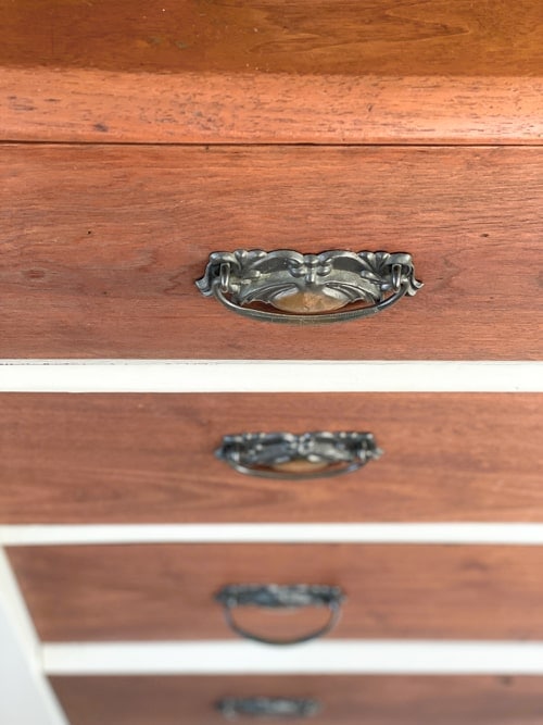 Painted and Stained Dresser Makeover