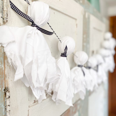 DIY Dollar Store Ghost Garland