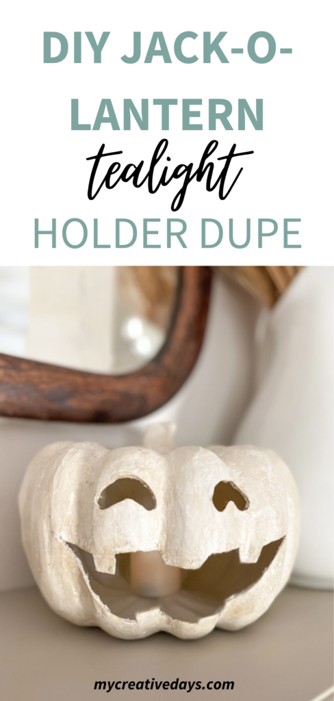 This DIY Jack-O-Lantern Tealight Holder is an easy project that will give you the look of an expensive holder for a fraction of the cost. 