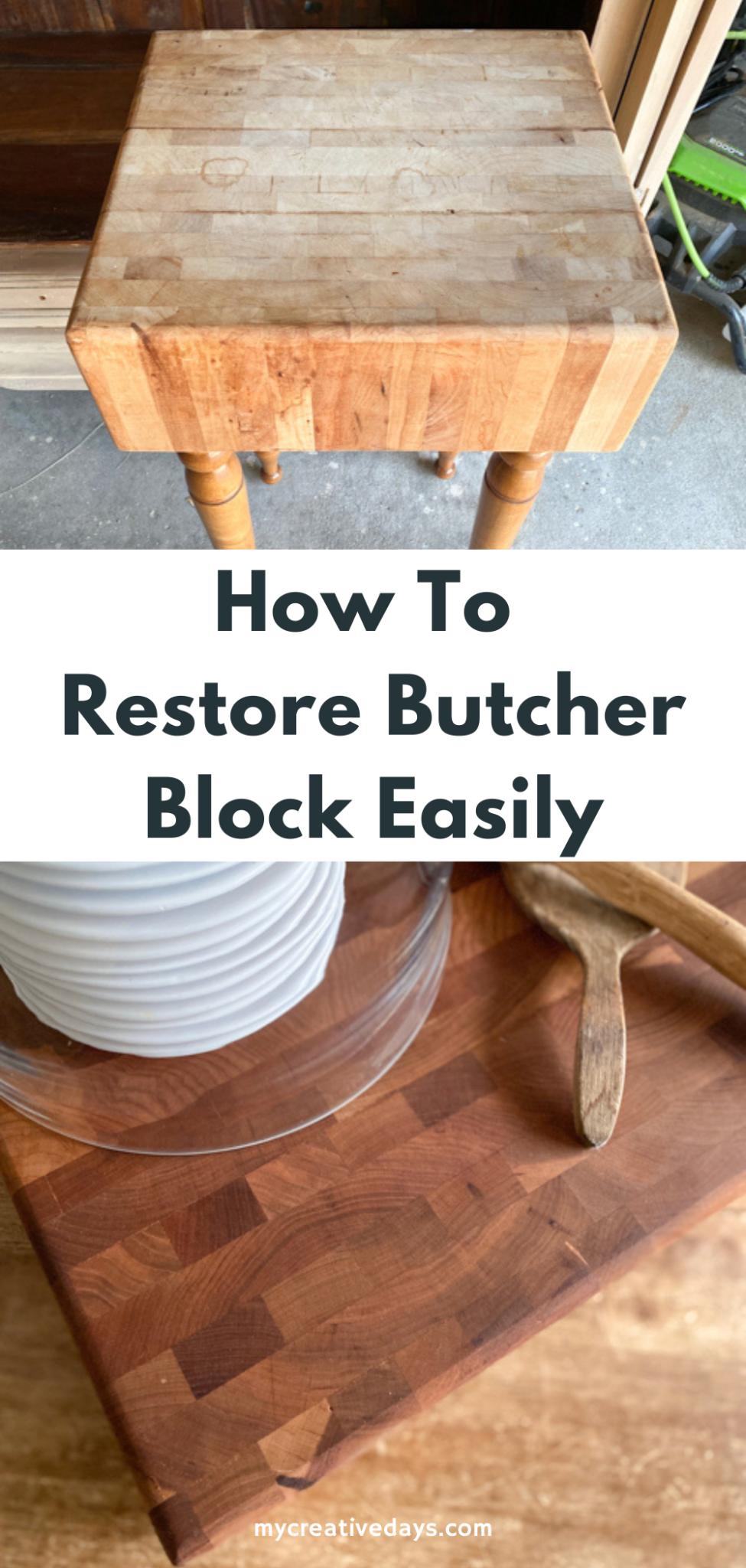 How To Restore Butcher Block Easily My Creative Days