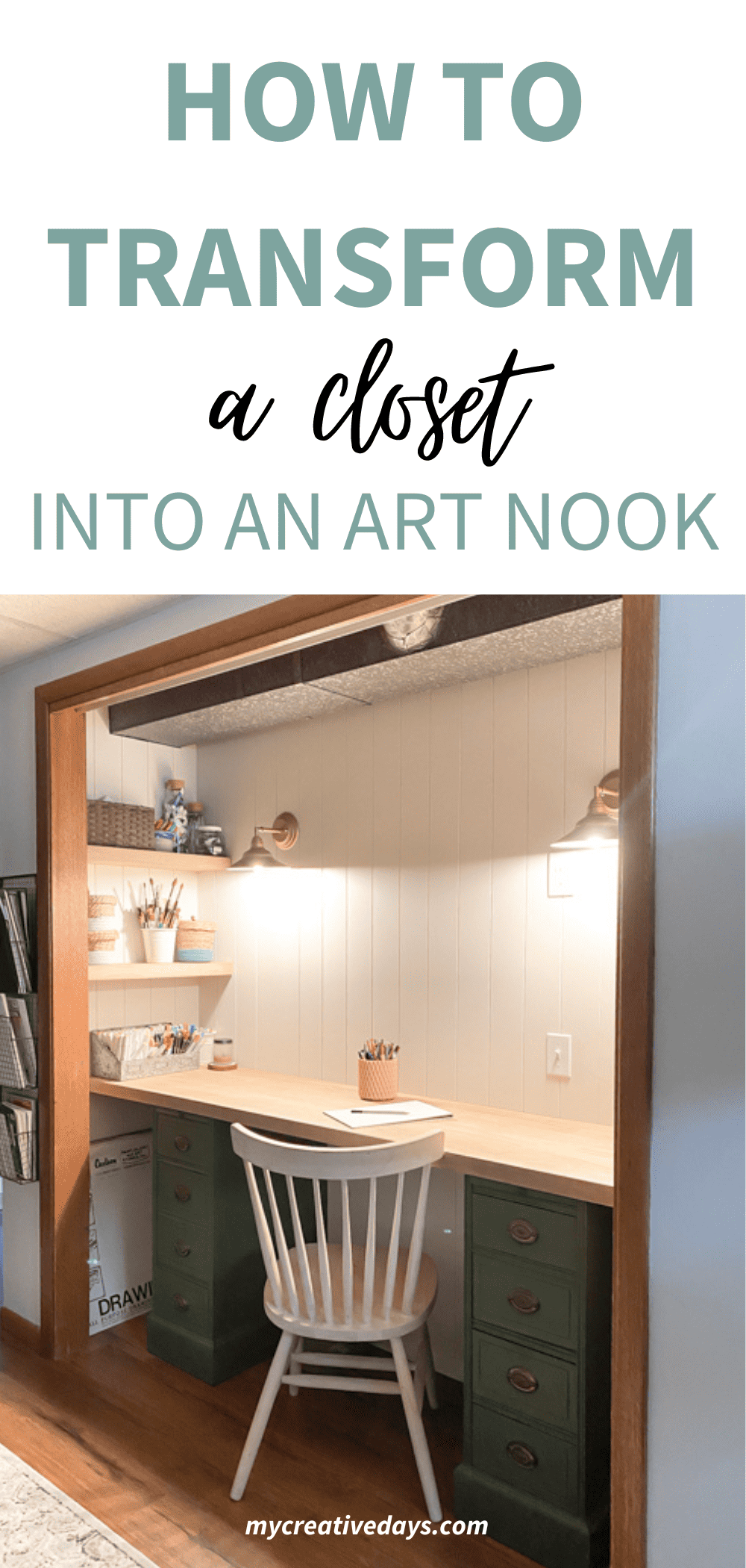How To Transform A Closet Into An Art Nook My Creative Days