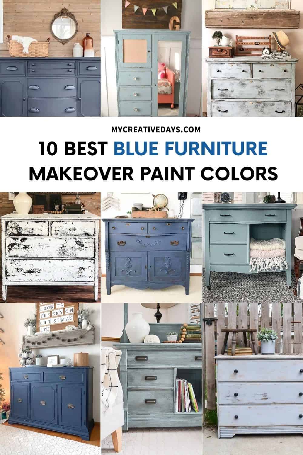 Best Blue Paint Colors For Furniture Makeovers