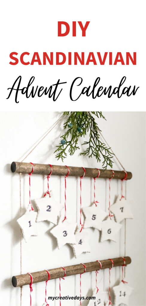 Discover how to make this DIY Scandinavian Advent Calendar with this step-by-step tutorial! It is easy and the kids can help you make it!