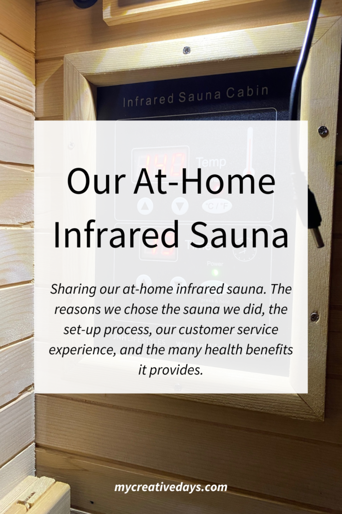 Sharing our at-home infrared sauna and the many health benefits it provides, from stress relief and detoxification to immune system support.