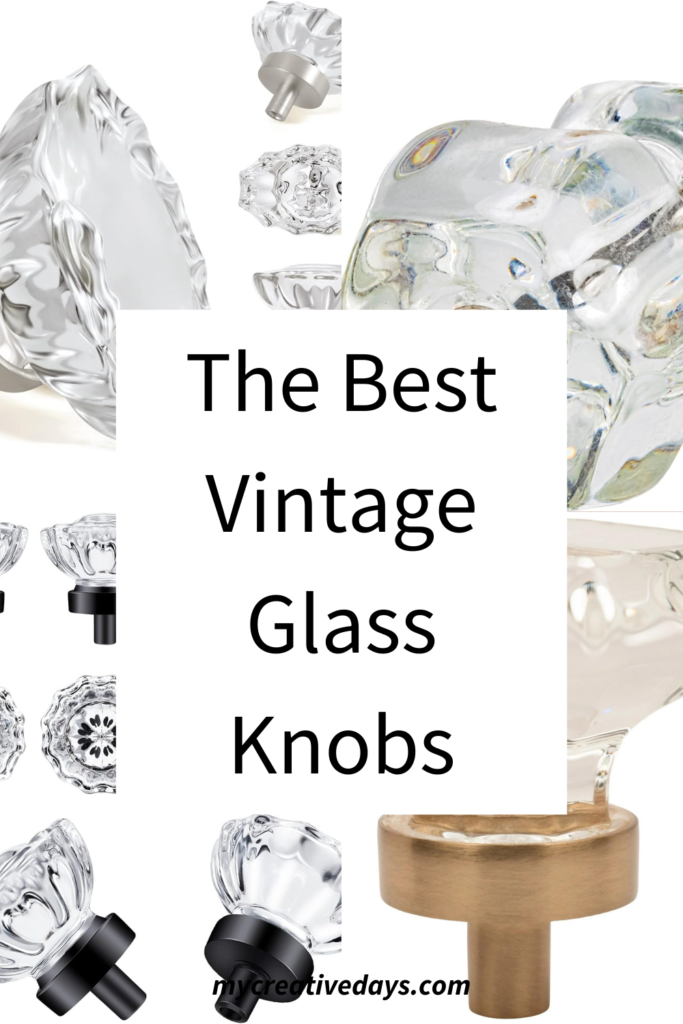 Discover this curated collection of the best vintage glass knobs. Find styles that will fit every cabinet and/or furniture piece you are trying to complete.