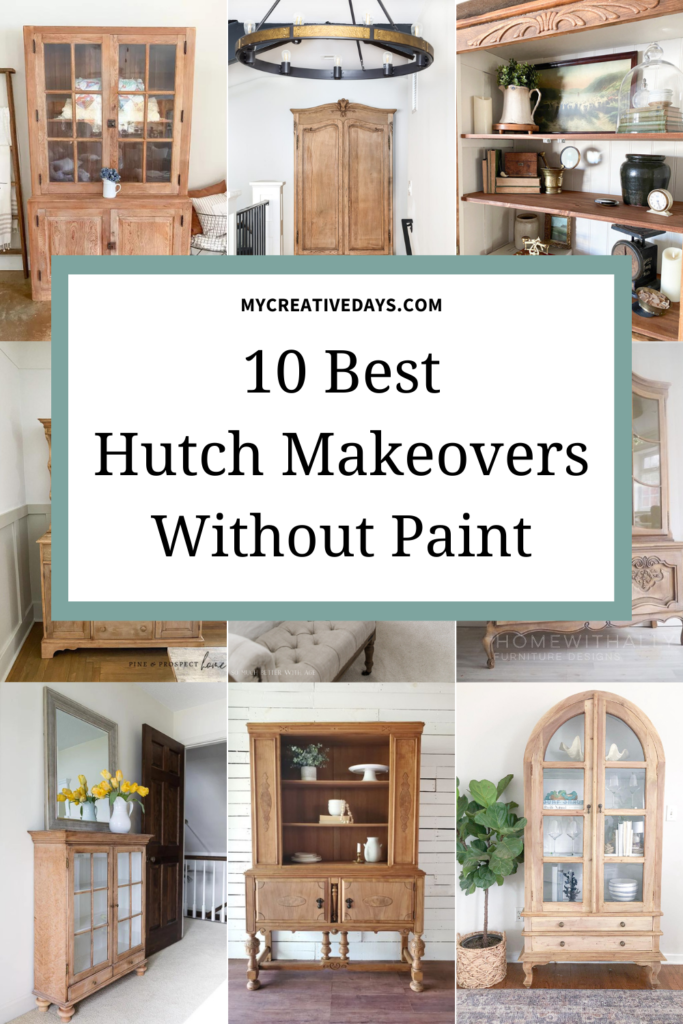 Discover 10 Best Hutch Makeovers Without Paint! From decoupage to staining, there are many ways to give a hutch a fresh look without using paint.