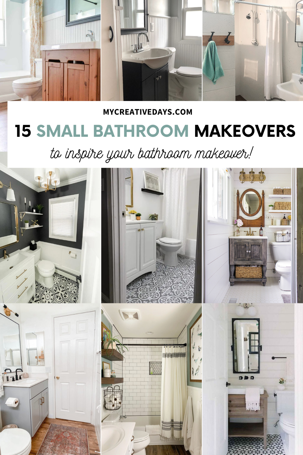 15 Small Bathroom Makeovers To Inspire Your Project - My Creative Days