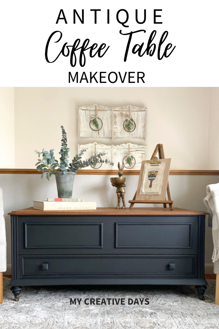 Image showcasing Antique Coffee Table Makeover - My Creative Days
