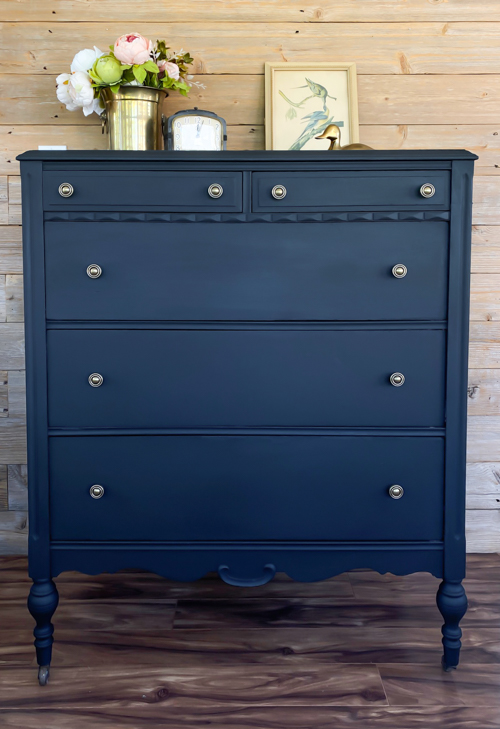 Black Tall Dresser Makeover Tutorial