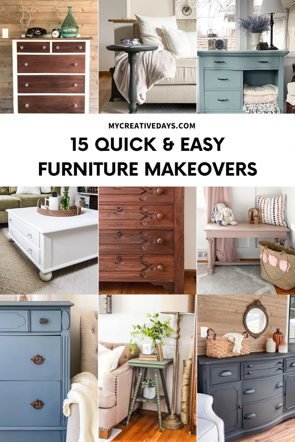 15 Quick and Easy Furniture Makeovers for Beginners