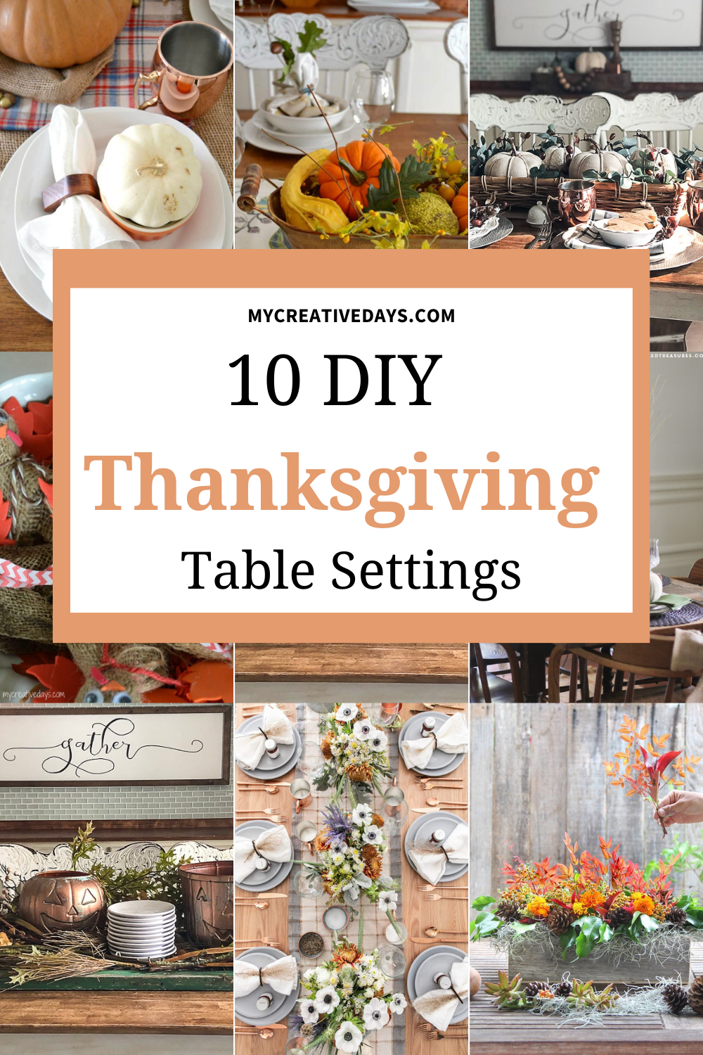 DIY Thanksgiving Table Settings
