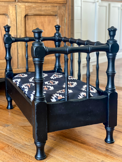 DIY Dog Bed Made From Antique Bed