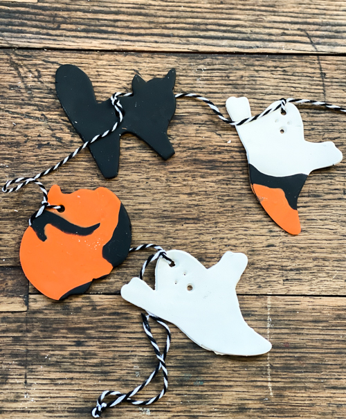 DIY Halloween Clay Garland