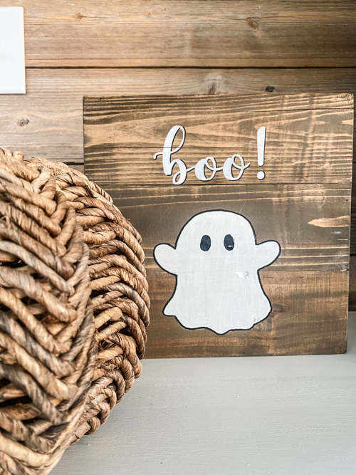 DIY Halloween Ghost Sign – So Easy To Make