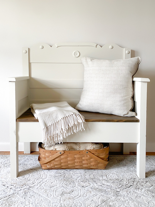 DIY Vintage Bed Frame Bench Transformation