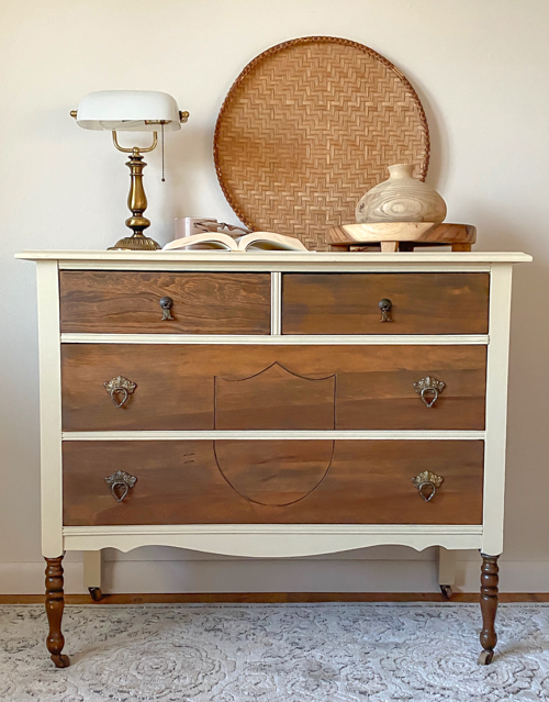 Dresser Makeover with Paint and Gel Stain