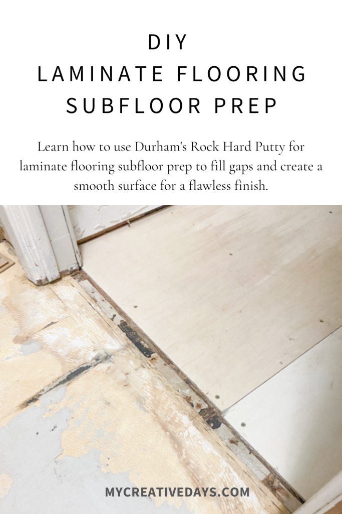 Preparing your floors for laminate installation? Learn how to use Durham's Rock Hard Putty for laminate flooring subfloor prep to fill gaps and create a smooth surface for a flawless finish.