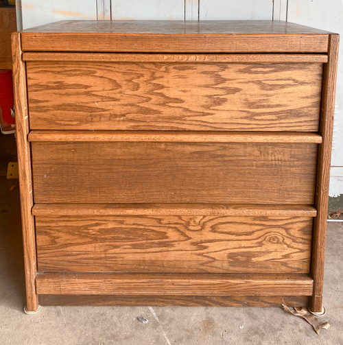Raised Stencil Dresser Makeover using Durham’s Rock Hard Water Putty for texture. See how a plain 3-drawer chest gets a stunning transformation!