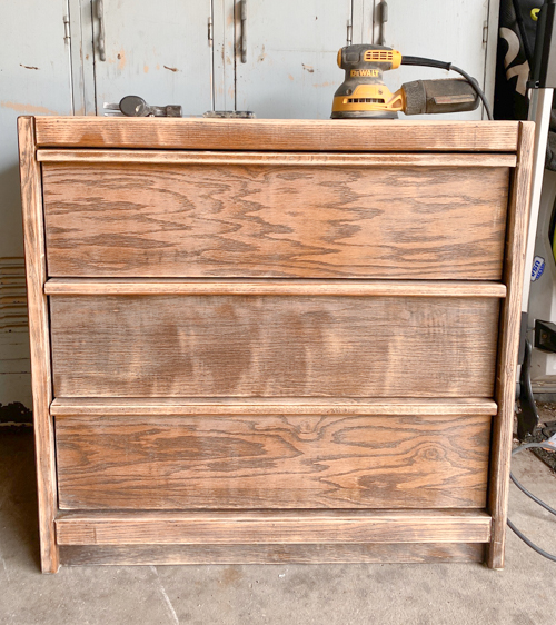 Raised Stencil Dresser Makeover using Durham’s Rock Hard Water Putty for texture. See how a plain 3-drawer chest gets a stunning transformation!