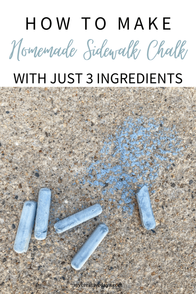 This easy Homemade Sidewalk Chalk recipe uses just 3 ingredients! A fun DIY project kids love—and you probably already have everything you need.