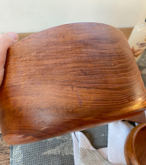 Learn how to restore thrifted wooden bowls easily without sanding using just two products. A simple DIY method to bring vintage wood bowls back to life!