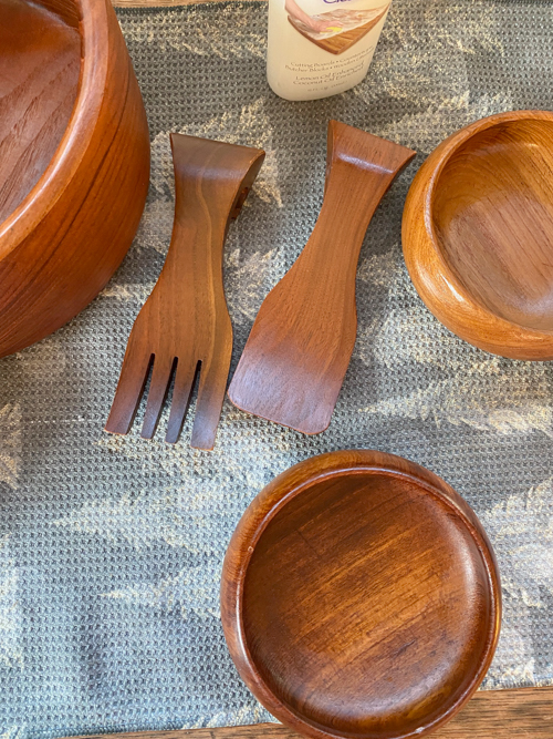 Learn how to restore thrifted wooden bowls easily without sanding using just two products. A simple DIY method to bring vintage wood bowls back to life!