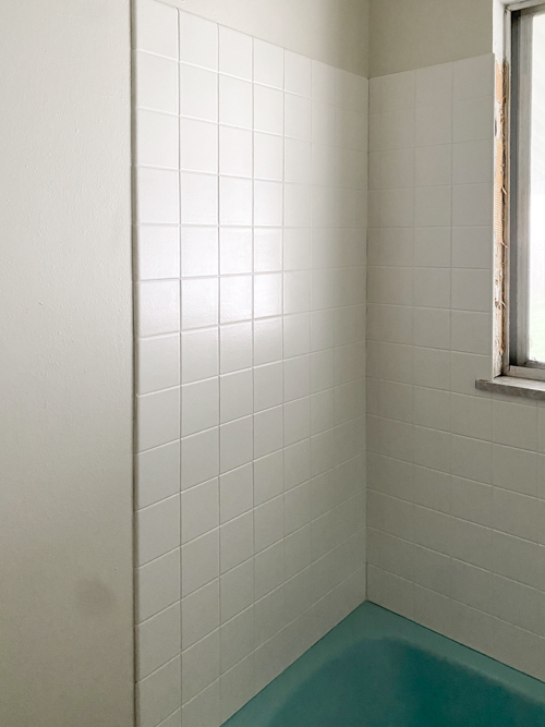 Transform your bathroom with a budget shower tile makeover without demolition. Easy DIY project with lasting results using our favorite paint kit.