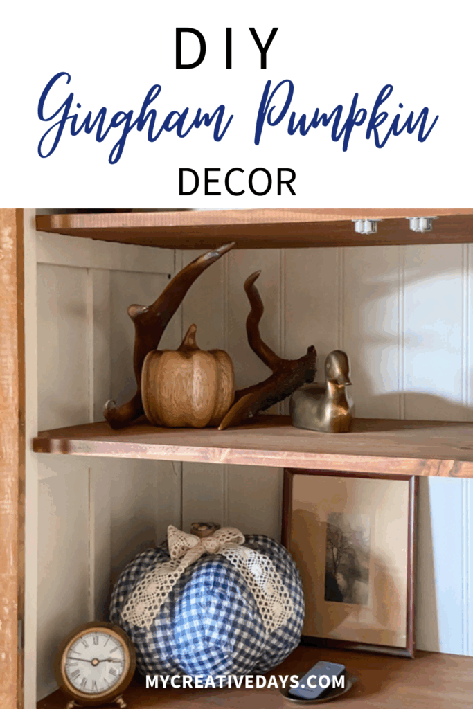 Create cozy fall vibes with this easy DIY Gingham Pumpkin Decor tutorial! Learn how to make budget-friendly gingham pumpkins for your home.