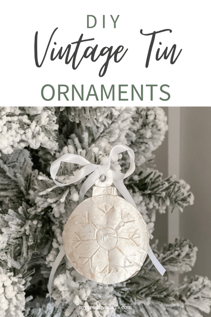 Learn how to make DIY vintage tin ornaments with aluminum foil, cardstock, and paint for a charming, antique-inspired Christmas look.