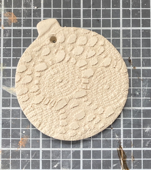 DIY Lace Christmas Ornaments made with air-dry clay, lace, and simple tools. Easy, elegant, and customizable holiday decorations for your tree.