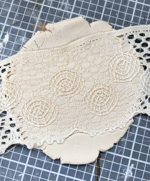 DIY Lace Christmas Ornaments made with air-dry clay, lace, and simple tools. Easy, elegant, and customizable holiday decorations for your tree.