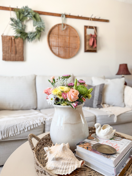 This Black Paint Wash Technique adds age and charm to a thrifted mirror. An easy DIY paint wash that highlights wood grain and character.