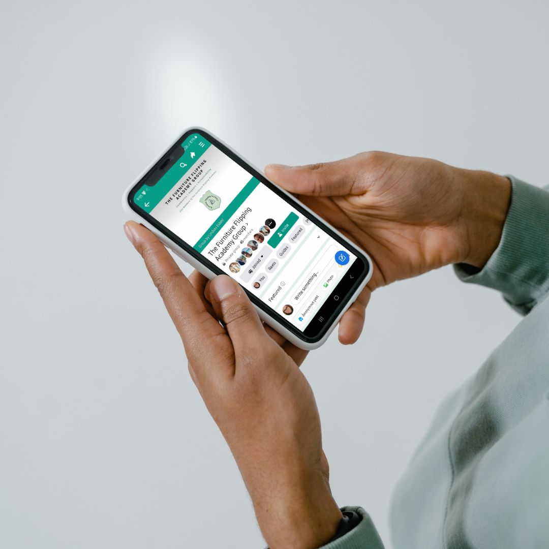 Furniture Flipping for Beginners: Get instant access to the Academy, lifetime resources, and everything you need to start flipping with confidence.