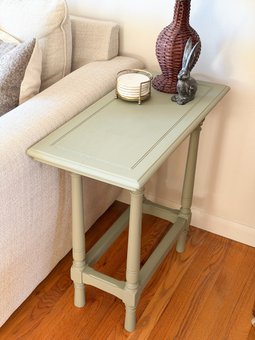 Learn how to remove paint from vintage table surfaces before repainting. Step-by-step tutorial using a heat gun and sanding for best results.