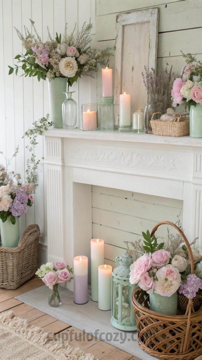 Spring mantel decor ideas to refresh your home for the season. Simple, budget-friendly styling tips to create a light, fresh look with what you already have.