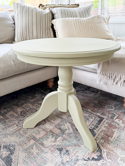 How to Use Liquid Sandpaper on Furniture to skip sanding and get a smooth finish. Easy table makeover with deglosser and all-in-one paint.