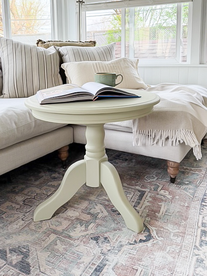 How to Use Liquid Sandpaper on Furniture to skip sanding and get a smooth finish. Easy table makeover with deglosser and all-in-one paint.