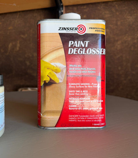 How to Use Liquid Sandpaper on Furniture to skip sanding and get a smooth finish. Easy table makeover with deglosser and all-in-one paint.