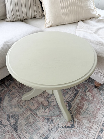 How to Use Liquid Sandpaper on Furniture to skip sanding and get a smooth finish. Easy table makeover with deglosser and all-in-one paint.