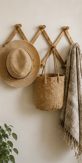 Looking for ways to use accordion peg racks in your home? Here are 10 creative and practical ideas for decor, storage, mugs, baskets, towels, and more.