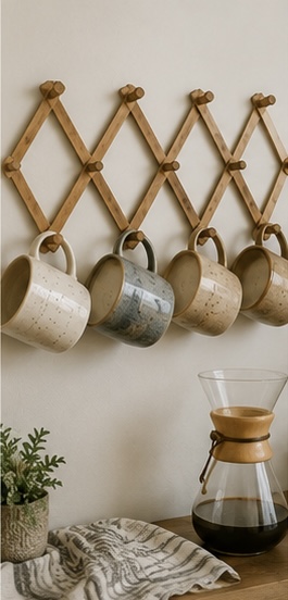 Looking for ways to use accordion peg racks in your home? Here are 10 creative and practical ideas for decor, storage, mugs, baskets, towels, and more.