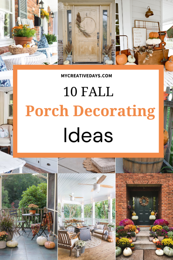 Fall Porch Decorating Ideas for every type of space! Get inspiration for front, small, back, screened, and three-season porches with cozy fall decor ideas.