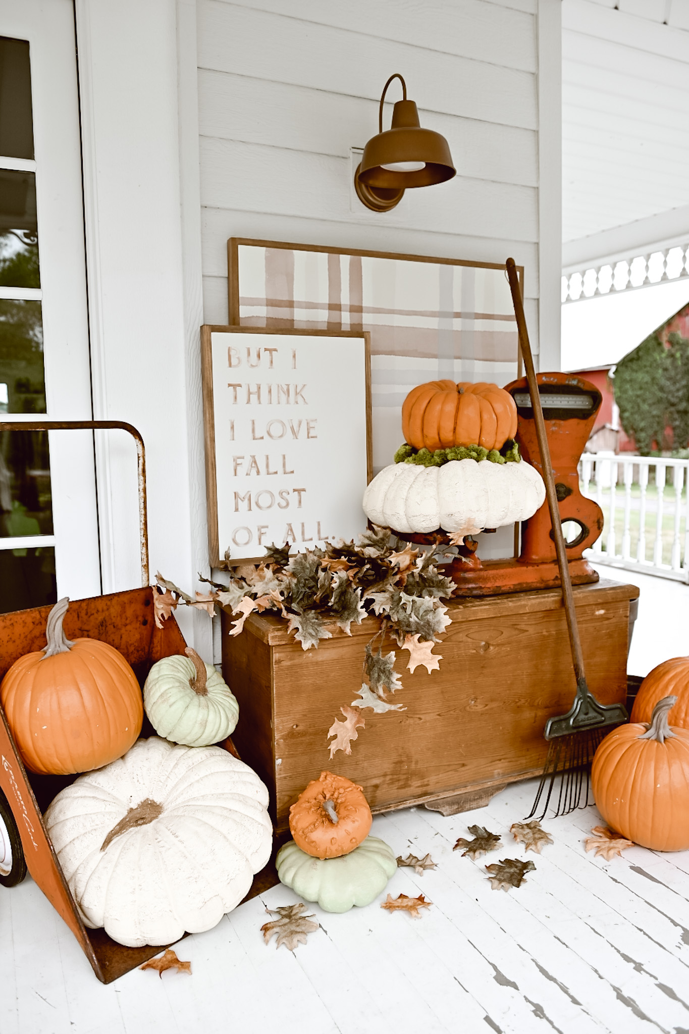 Fall Porch Decorating Ideas for every type of space! Get inspiration for front, small, back, screened, and three-season porches with cozy fall decor ideas.