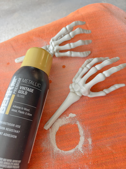 DIY Dollar Store Halloween Decoration tutorial using Dollar Tree supplies to make a unique pumpkin holder wall hanging that looks high-end for less.